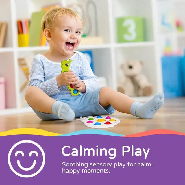 Alt view image 5 of 6 - LiKee Fidget Popper Sensory Baby Toys for 10+ Months, Christmas Stocking Stuffers Push and Popping Busy Board, Montessori Toys for 1+ Years Old, Airplane Car Travel Toy for Toddlers 1-3 Stress Relief