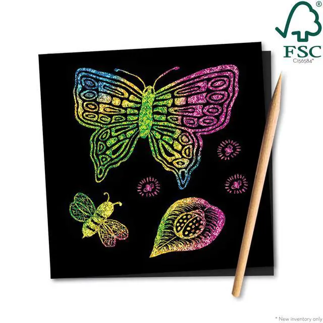 Alt view image 4 of 7 - Melissa & Doug Scratch Art Doodle Pad with 16 Scratch-Art Boards and Wooden Stylus - FSC Certified