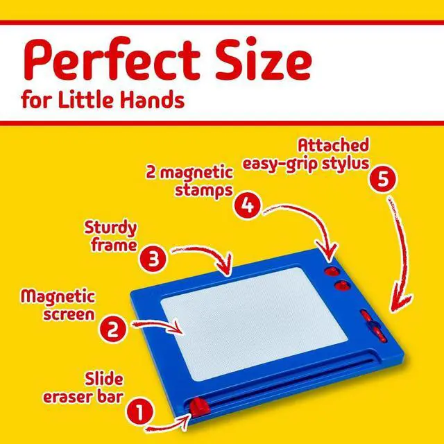 Alt view image 4 of 7 - Cra-Z-Art Retro Magna Doodle Magnetic Drawing Board