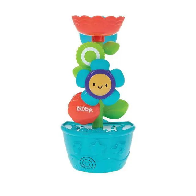 Alt view image 5 of 7 - Nuby Flow N' Grow Garden Bath Toy with Flower and Watering Can - Baby Bath Toy for Boys and Girls 18+ Months - Toddler Bath Suction Cup Toy Attaches to Shower Wall