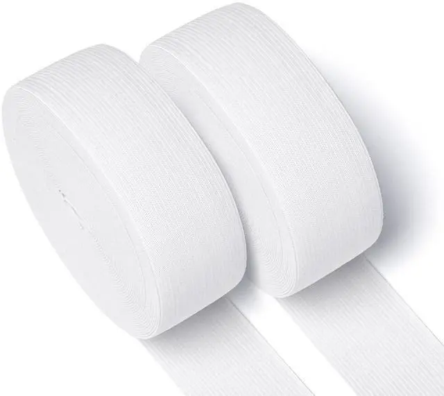Alt view image 3 of 7 - Elastic Band for Sewing, 1.5 Inch x 12 Yard High Elasticity Sewing Elastic Bands for Waistbands Pants Clothes and Crafts DIY, White