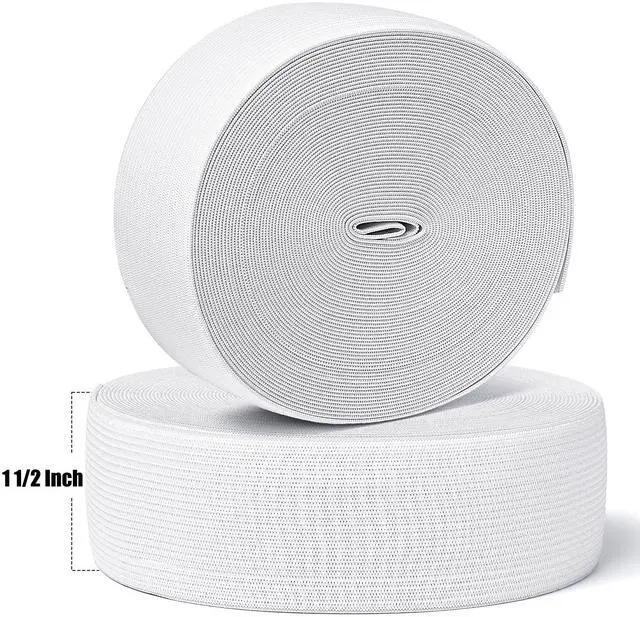 Alt view image 4 of 7 - Elastic Band for Sewing, 1.5 Inch x 12 Yard High Elasticity Sewing Elastic Bands for Waistbands Pants Clothes and Crafts DIY, White