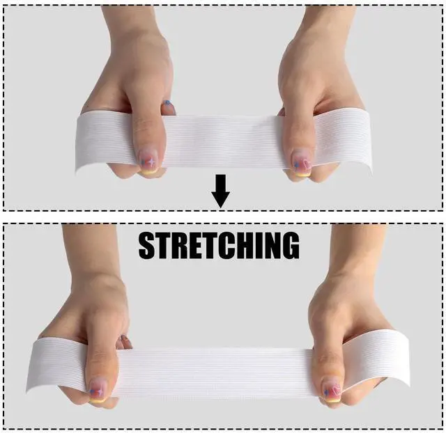 Alt view image 6 of 7 - Elastic Band for Sewing, 1.5 Inch x 12 Yard High Elasticity Sewing Elastic Bands for Waistbands Pants Clothes and Crafts DIY, White