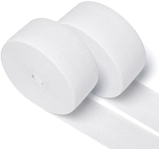 Alt view image 3 of 7 - Elastic Band for Sewing, 2 Inch x 12 Yard High Elasticity Sewing Elastic Bands for Waistbands Pants Clothes and Crafts DIY, White