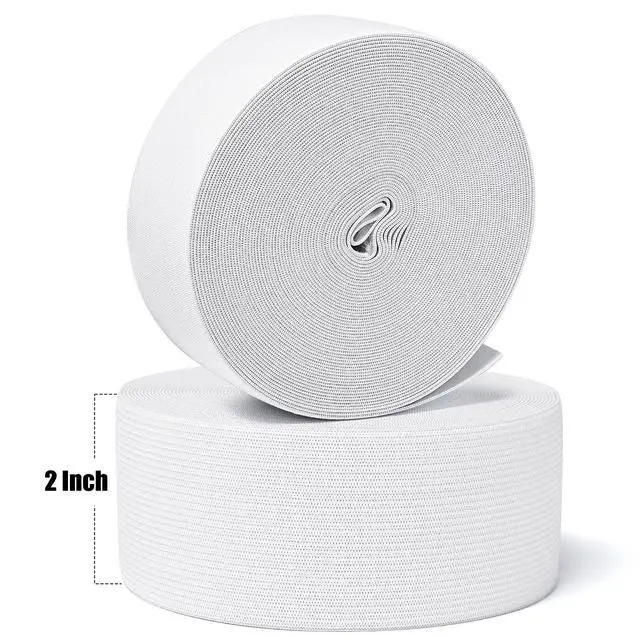 Alt view image 4 of 7 - Elastic Band for Sewing, 2 Inch x 12 Yard High Elasticity Sewing Elastic Bands for Waistbands Pants Clothes and Crafts DIY, White