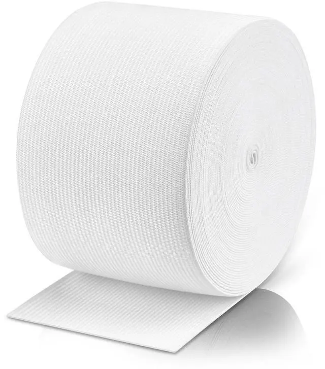 Main image of Airisoer 3 Inch Elastic Band for Sewing, 12 Yard High Elasticity Sewing Elastic Bands for Waistbands Pants Clothes and Crafts DIY, White