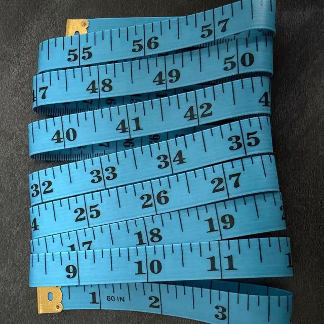 Alt view image 2 of 7 - Soft Tape Measure Double Scale Measuring Tape Body Sewing Flexible Tailor Craft Vinyl Ruler for Weight Loss Medical Body Measurement, Has Centimetre Scale on Reverse Side (2pcs Blue -60 inch)