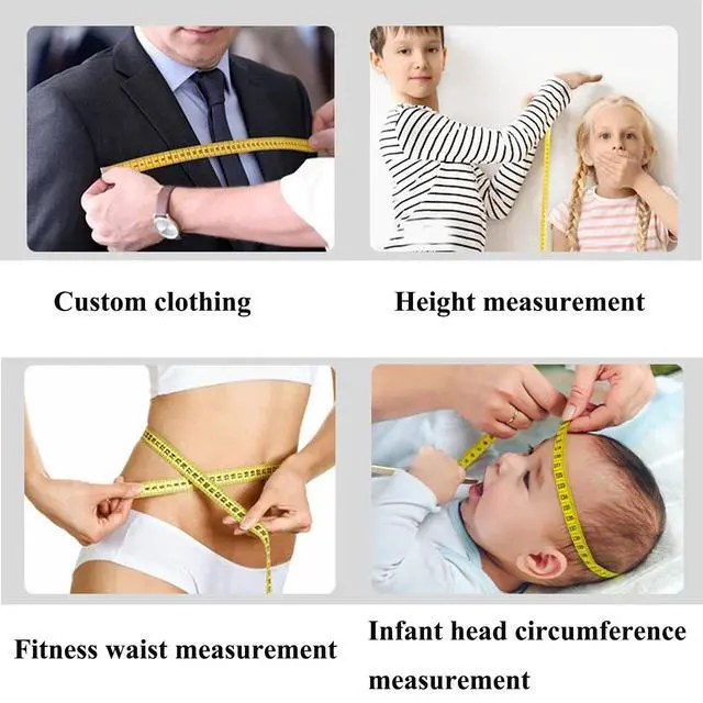 Alt view image 7 of 7 - Soft Tape Measure Double Scale Measuring Tape Body Sewing Flexible Tailor Craft Vinyl Ruler for Weight Loss Medical Body Measurement, Has Centimetre Scale on Reverse Side (2pcs Blue -60 inch)
