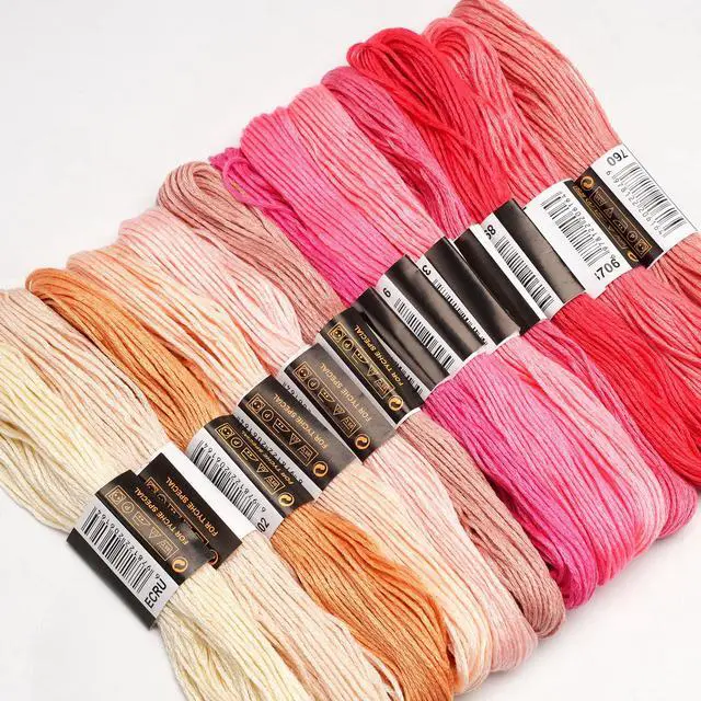 Alt view image 4 of 6 - 70 Skeins Rainbow Color Embroidery Floss Friendship Bracelet String Cross Stitch Embroidery Thread Cotton Floss Bracelet Yarn, Craft Floss