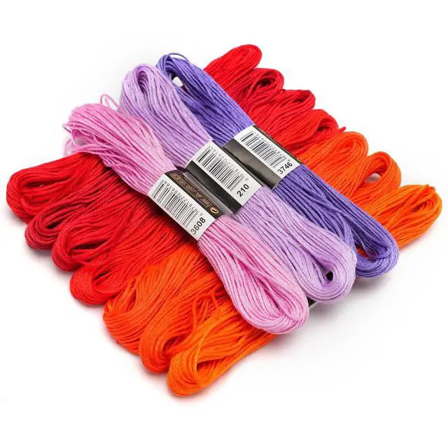 Alt view image 3 of 6 - 70 Skeins Rainbow Color Embroidery Floss Friendship Bracelet String Cross Stitch Embroidery Thread Cotton Floss Bracelet Yarn, Craft Floss