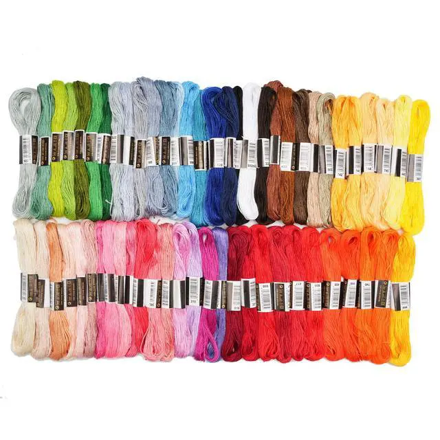 Alt view image 2 of 6 - 70 Skeins Rainbow Color Embroidery Floss Friendship Bracelet String Cross Stitch Embroidery Thread Cotton Floss Bracelet Yarn, Craft Floss