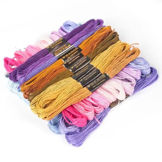Alt view image 4 of 5 - 150 Color Skeins Rainbow Color Embroidery FlossCross Stitch Threads, Bracelet Yarn, Craft Floss