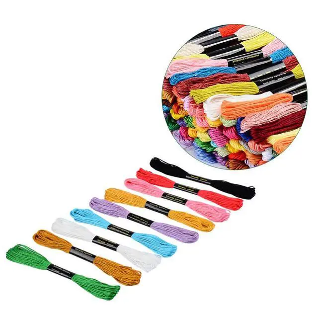 Alt view image 4 of 7 - Paxcoo 124 Skeins Embroidery Floss Cross Stitch Thread with Needles