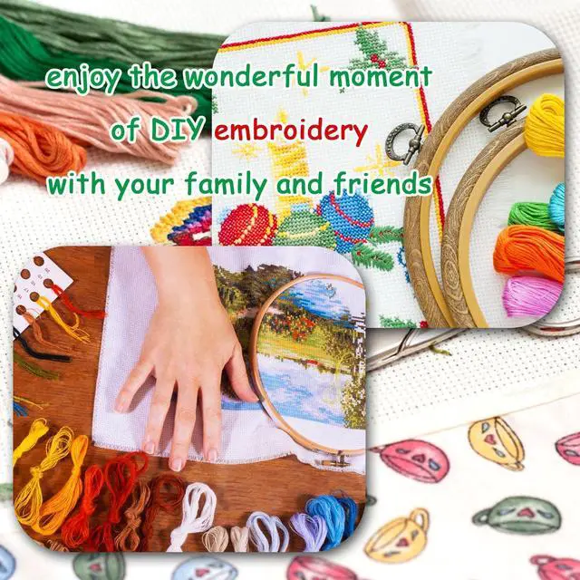 Alt view image 5 of 7 - LE PAON 50 Skeins Embroidery Floss Rainbow Color Per Pack Cross Stitch Threads Friendship Bracelets Floss Crafts Floss (50)