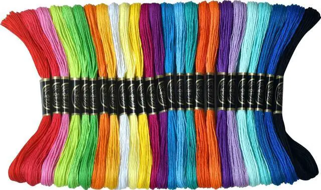 Main image of 25 Rainbow Colors Embroidery Floss - Cross Stitch Threads - Friendship Bracelets Floss - Crafts Floss- Hand Embroidery Thread