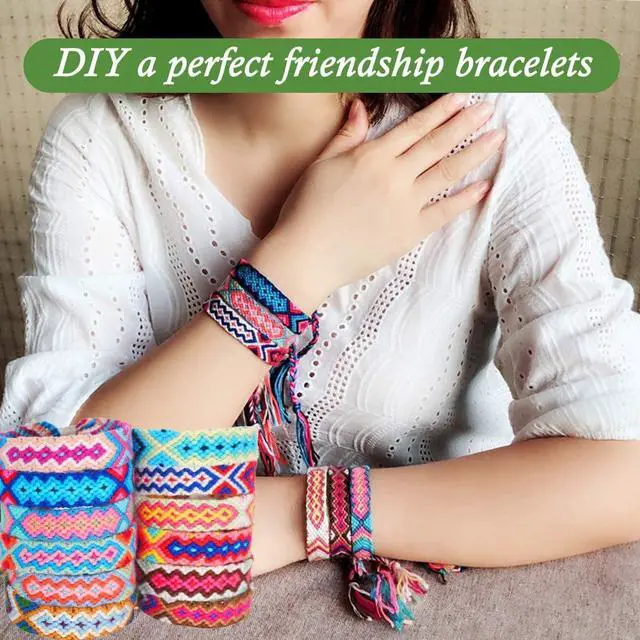 Alt view image 6 of 7 - 25 Rainbow Colors Embroidery Floss - Cross Stitch Threads - Friendship Bracelets Floss - Crafts Floss- Hand Embroidery Thread
