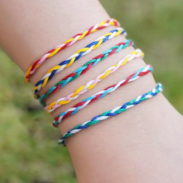 Alt view image 4 of 4 - Friendship Bracelet String 36 Rainbow Color Skeins, Embroidery Floss Cross Stitch Embroidery Thread Floss Bracelet Making Yarn, Craft Floss