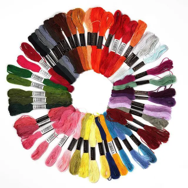 Main image of Friendship Bracelet String 36 Rainbow Color Skeins, Embroidery Floss Cross Stitch Embroidery Thread Floss Bracelet Making Yarn, Craft Floss