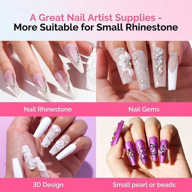 Alt view image 7 of 7 - MelodySusie 2Pcs Nail Rhinestone Glue, 3D Gel Nail Art Design Strong Adhesive Nail Gem Glue for Nail Charms Gems Jewelry Decoration DIY Manicured at Home Cured Need Beauty Gifts for Women