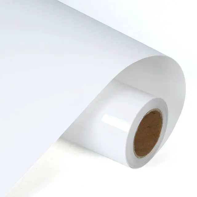 Main image of RENLITONG White HTV Iron on Vinyl 12Inch by 10ft Roll Heat Transfer Vinyl for T-Shirt HTV Rolls for All Cutter Machine - Easy to Cut & Weed for Heat Transfer Design
