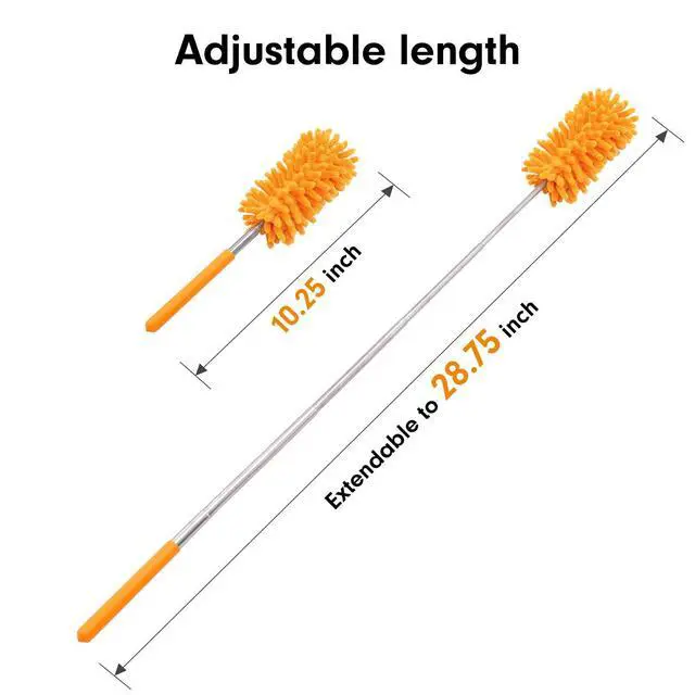 Alt view image 5 of 7 - Microfiber Duster for Cleaning, Tukuos Hand Washable Dusters with 2pcs Replaceable Microfiber Head, Extendable Pole, Detachable Cleaning Supplies for Office, Car, Window, Furniture, Ceiling Fan