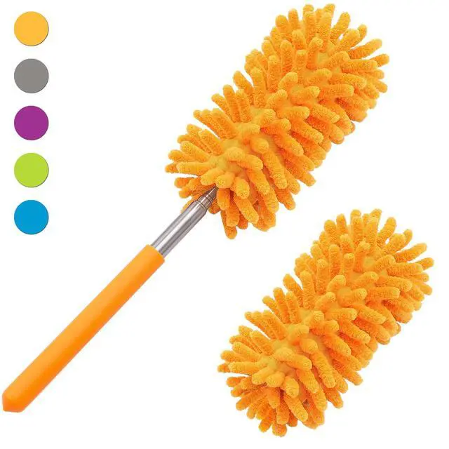 Alt view image 7 of 7 - Microfiber Duster for Cleaning, Tukuos Hand Washable Dusters with 2pcs Replaceable Microfiber Head, Extendable Pole, Detachable Cleaning Supplies for Office, Car, Window, Furniture, Ceiling Fan