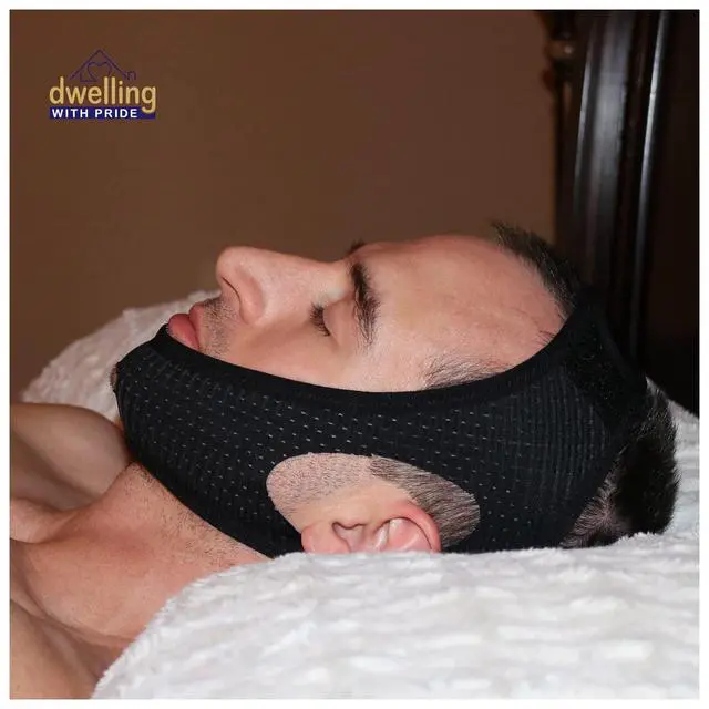 Alt view image 2 of 6 - Anti Snore Chin Strap - Anti-Dry Mouth Chin Strap for CPAP Users - Stop Noise - Snoreless Sleeping Solution for Men and Women - Breathing Aid for Snoring