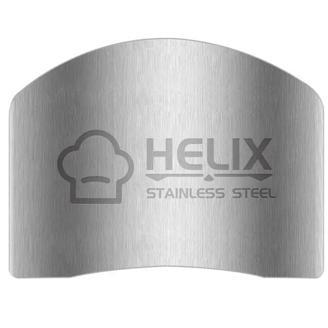Alt view image 6 of 6 - SLXDEX 2 Pcs Finger Guard for Cutting aid, Kitchen Tool, Stainless Steel Knife Protector, Adjustable Hand Protect Fingers, Avoid Hurting, Slicing and Chopping, Silver