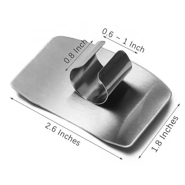 Alt view image 4 of 6 - Finger Guards for Cutting, Stainless Steel 304 Finger Guard for Cutting Food, Finger Protectors, Finger Protector, Avoid Hurting when Slicing and Dicing, Black 2 Pieces