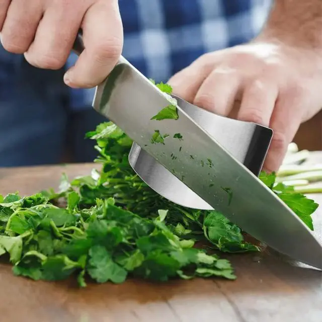 Alt view image 7 of 7 - Promifun Finger Guards for Cutting, 4 Pcs Stainless Steel Finger Protector for Cutting Food, Knife Guard, Chopping Protector for Dicing and Slicing in Kitchens