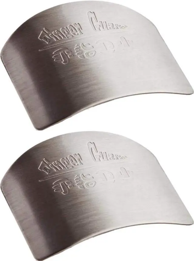 Main image of Finger Guard for Safe to Slice Cutting Vegetables Fruit- 2PCS, 304 Stainless Steel Finger Hand Protector Kitchen Tool Guard, Present for Thanksgiving, Wife, Mothers, Children;