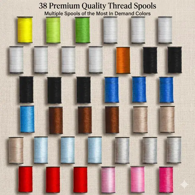 Alt view image 2 of 6 - 142-Piece Travel Sewing Kit for Adults & Kids, Small Needle & Thread Kit