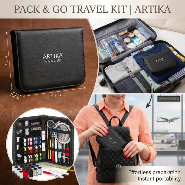Alt view image 6 of 6 - 142-Piece Travel Sewing Kit for Adults & Kids, Small Needle & Thread Kit