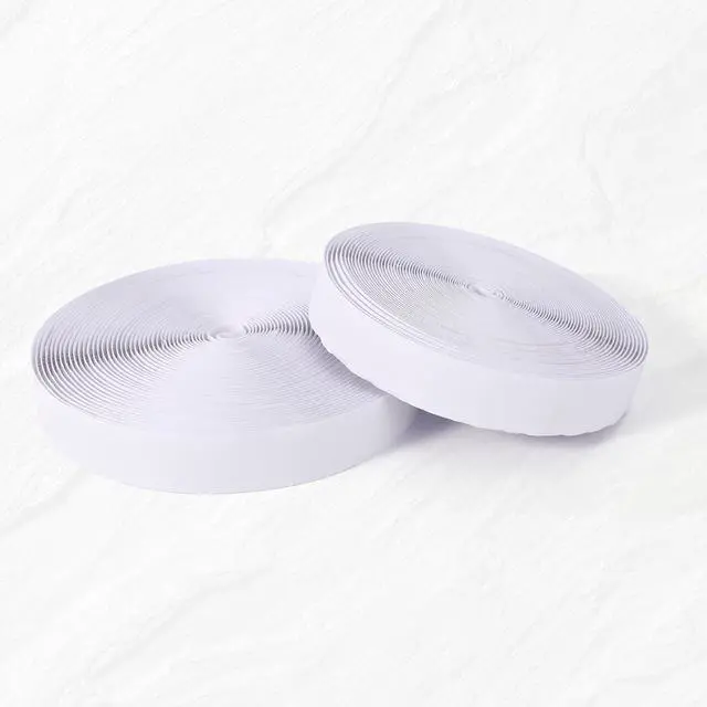 Alt view image 5 of 7 - AIEX 2pcs 32.8ft/10m Hook and Loop Tape Roll with Adhesive, Heavy Duty Nylon Polyester Self Sticky Double Sided Strips for Rug & Couch Cushion Grip Wall Hanging Carpet & Furniture (White)