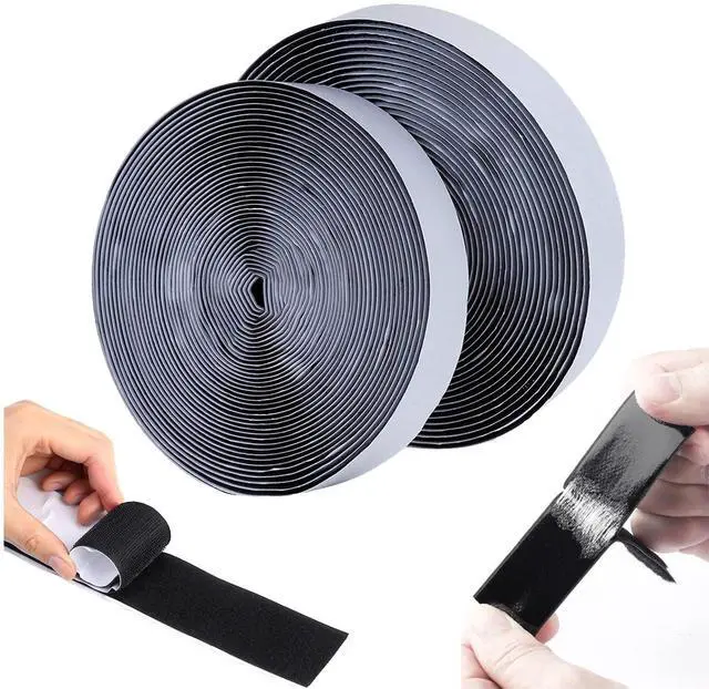 Main image of Hook and Loop Tape with Adhesive, 1 Inch x 26.2 Ft Heavy Duty Sticky Back Fastener Roll, Cut to Size Reclosable Mounting Strips for Crafts, Name Tags, Home Organization, Wall Decor and DIY Projects