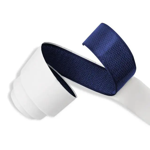 Alt view image 3 of 5 - Navy 1 Inch Wide Adhesive Hook and Loop Tape 1 Yard with Heavy Duty Sticky Back Nylon Self Fastener Strips Excellent Grip Strong Fastening Roll for Fixing and Hanging Craft Home School Office Use