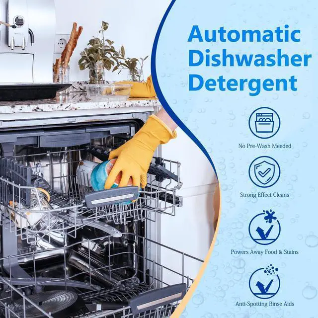 Alt view image 3 of 7 - 32 Count Dishwasher Pods, No Pre-Rinse Dishwasher Detergent Soap On Stain and Grease, Leaving a Virtually Spotless Shine,Dishwasher Detergent for Deep Cleaning