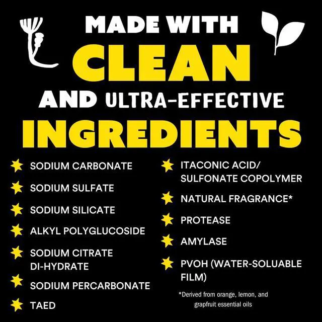 Alt view image 4 of 7 - Molly's Suds Dishwasher Pods | Clean Dishwasher Detergent, Cuts Grease & Rinses Clean (Residue-Free) for Sparkling Dishes | 60 Auto-Release Tabs (Citrus)
