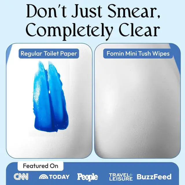Alt view image 2 of 7 - Compact Travel Flushable Wipes 8 Pack (64 Wipes Total) - Unscented Travel Size Wet Wipes for Adults - pH Balanced, Biodegradable, Plant-Based - Hypoallergenic Tush Wipes for Women & Men