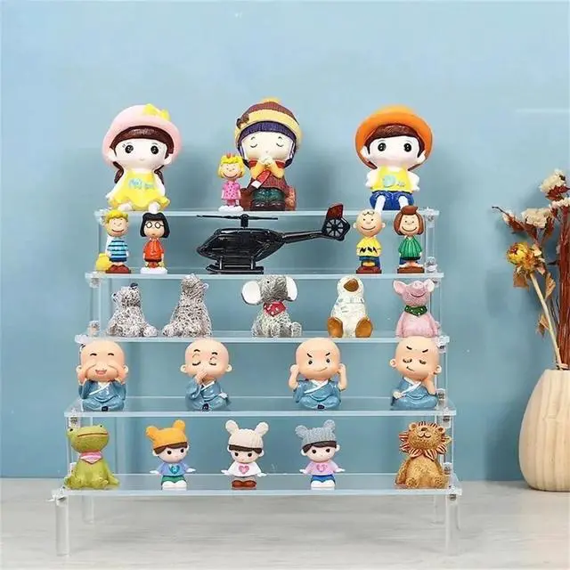 Alt view image 5 of 7 - 4 Tier Acrylic Display Riser, Clear Perfume Organizer Stand, Cupcake Stand Holder, Dessert Table Display Shelf, Skin Care Organizer for Decoration and Organizer
