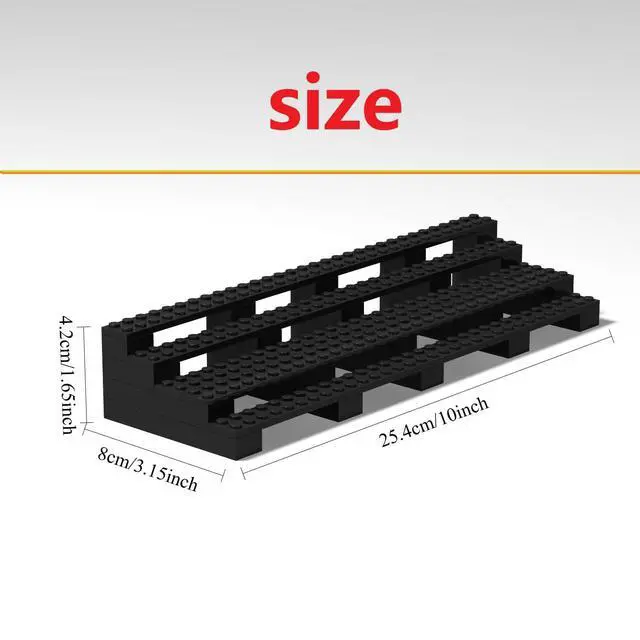Alt view image 4 of 6 - Display Stand for Mini Figure, 4-Tier Display Shelves with 6 Chair, Compatible with Lego Minifigures, Great Gift for Minifigure Lovers and Collectors