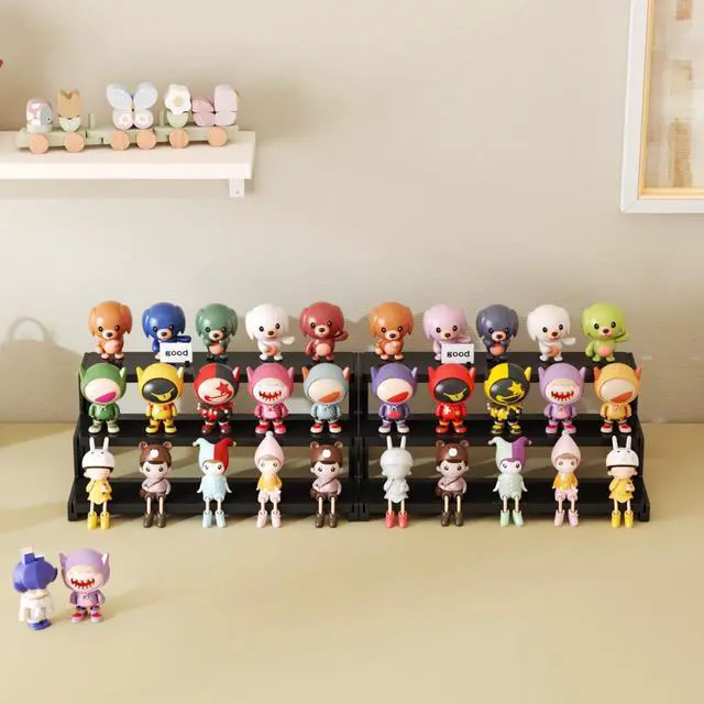 Alt view image 5 of 6 - Spice Rack, Perfume Cologne Organizer, Cupcake Stand, Tool-Free Assembly, Display Riser Shelf, Seasoning Figurine Makeup Holder, Room Decor, Kitchen Cabinet Storage, Black, 12in-3 Tier, 1 Pcs