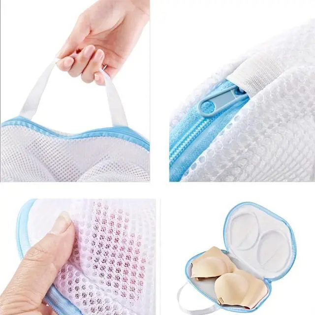 Alt view image 4 of 7 - 3 Pcs Bra Wash Bags for Laundry, Lingerie and Underwear, Mesh Delicates Bag for Washing Machine with Zipper, Protective Bra Laundry Bag for Women(SIZE:12.9x7.2 Inch)