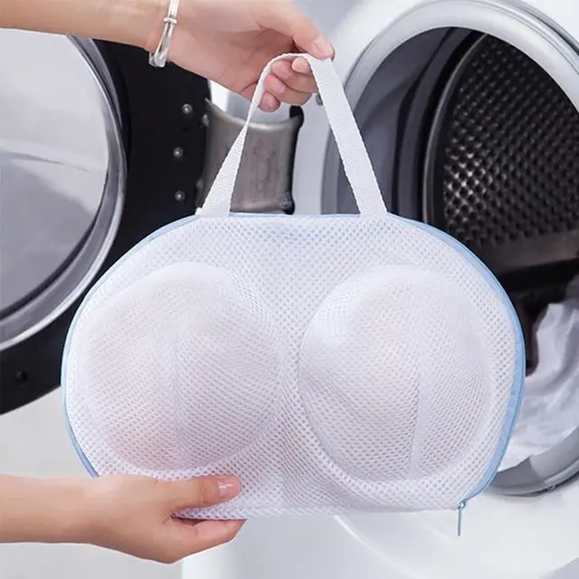 Alt view image 3 of 7 - 3 Pcs Bra Wash Bags for Laundry, Lingerie and Underwear, Mesh Delicates Bag for Washing Machine with Zipper, Protective Bra Laundry Bag for Women(SIZE:12.9x7.2 Inch)