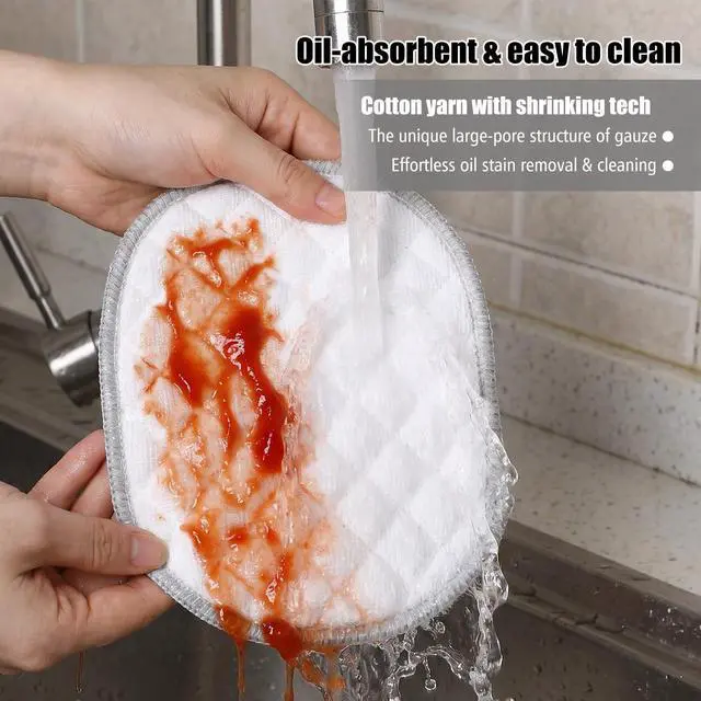 Alt view image 5 of 7 - 10 Pcs Double-Sided Wire Dishwashing Rags Non Scratch Wire Cleaning Cloths Reusable Miracle Washing Cloths Multipurpose Wires Dishcloth for Kitchen, Sinks, Pots, Pans, Dishes