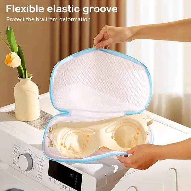 Alt view image 6 of 7 - 3 Pcs Bra Wash Bags for Laundry, Lingerie and Underwear, Mesh Delicates Bag for Washing Machine with Zipper, Protective Bra Laundry Bag for Women(SIZE:12.9x7.2 Inch)