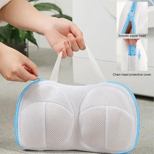 Alt view image 7 of 7 - 3 Pcs Bra Wash Bags for Laundry, Lingerie and Underwear, Mesh Delicates Bag for Washing Machine with Zipper, Protective Bra Laundry Bag for Women(SIZE:12.9x7.2 Inch)