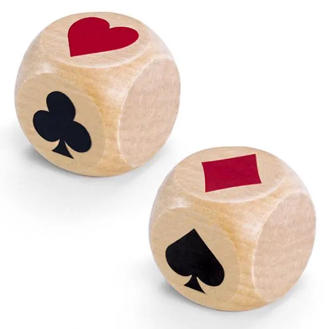 Main image of Trump Marker Dice Set 2PCS Wooden Euchre Cube 1.57''