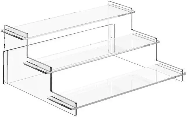 Main image of Acrylic Risers Display Stand, 3 Tier Cupcake Holder, Clear Perfume Organizer Stand, Display Shelf for Figures and Collection, Dessert Shelves for Party, Display Risers for Decoration and Organizer