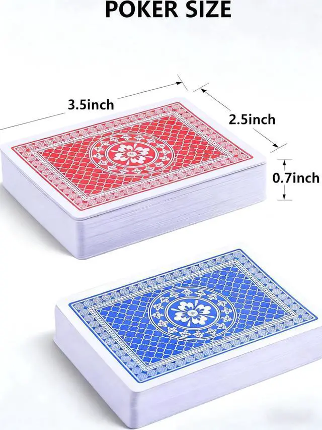 Alt view image 3 of 7 - 2 Pack Large Print Playing Cards, Poker Size Large Index Deck of Cards, Linen Finish for Seniors & Low Vision, Family Game Night Essential (Pattern A)